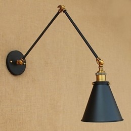 Característica de pintura rústica de estilo campestre para luz ambiental de brazo oscilante Luces de brazo oscilante