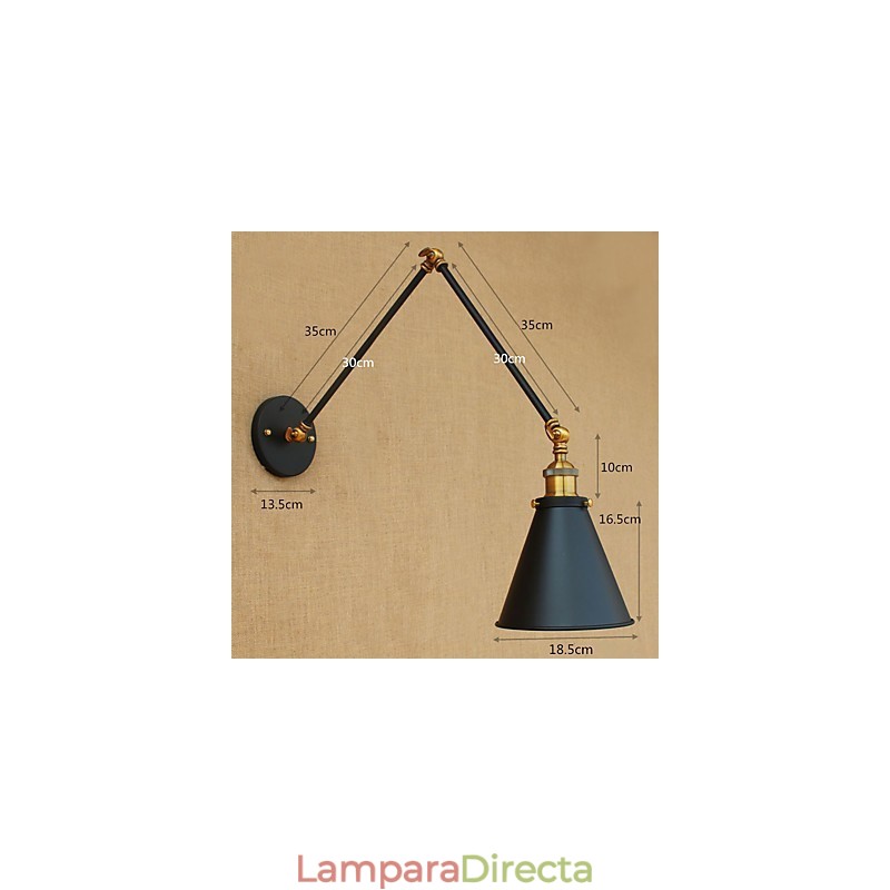 Característica de pintura rústica de estilo campestre para luz ambiental de brazo oscilante Luces de brazo oscilante