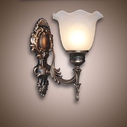 Lámpara de pared retro de estilo europeo, lámpara de pasillo de hotel, luz de pasillo, espejo, lámpara frontal, lámpara de cabecera de un solo cabezal