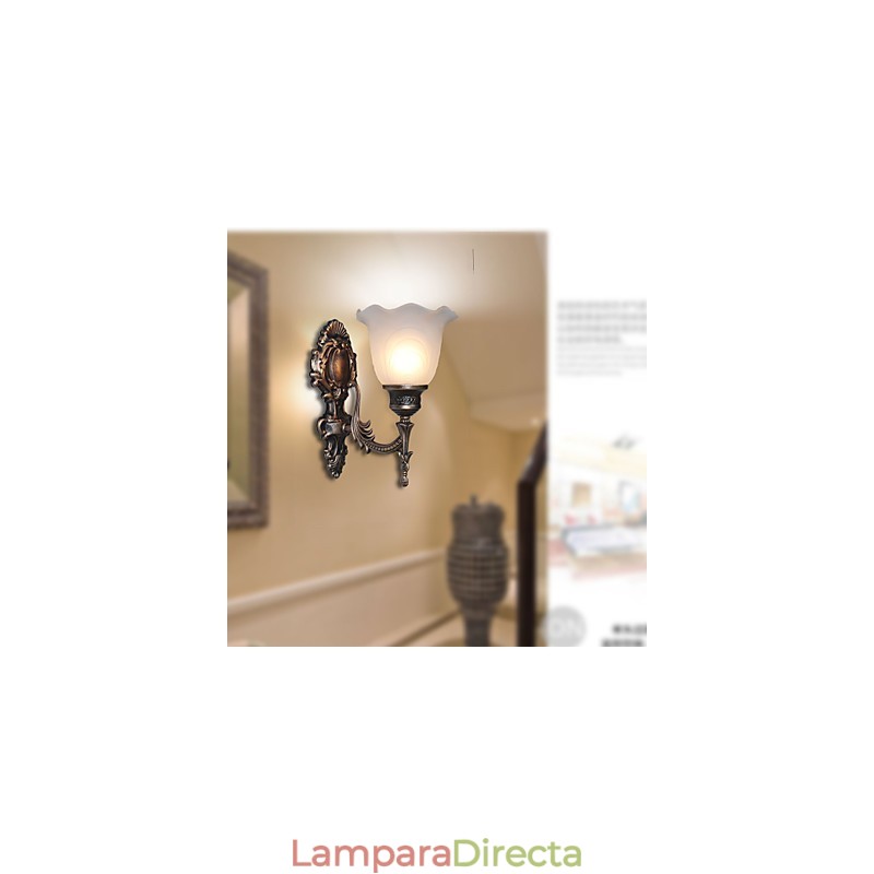 Lámpara de pared retro de estilo europeo, lámpara de pasillo de hotel, luz de pasillo, espejo, lámpara frontal, lámpara de cabecera de un solo cabezal