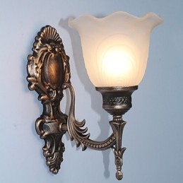 Lámpara de pared retro de estilo europeo, lámpara de pasillo de hotel, luz de pasillo, espejo, lámpara frontal, lámpara de cabecera de un solo cabezal