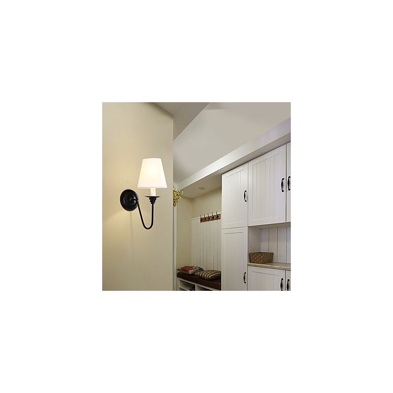 Apliques de pared con luz ambiental de estilo rústico Lodge con acabado en óxido negro para protección ocular.