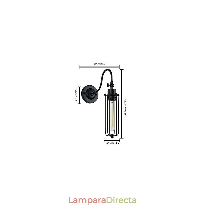 Lámpara de pared con pintura clásica tradicional rústica tipo cabaña para luces de pared empotradas.
