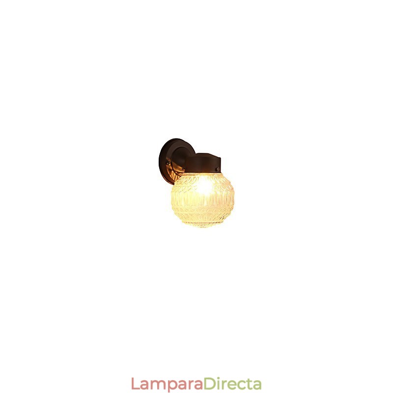 Aplique de pared con luz ambiental de estilo mini con acabado de óxido negro contemporáneo moderno