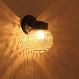 Aplique de pared con luz ambiental de estilo mini con acabado de óxido negro contemporáneo moderno