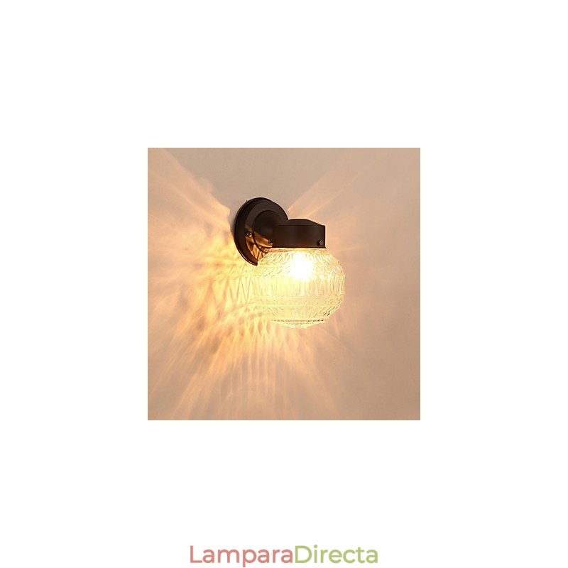 Aplique de pared con luz ambiental de estilo mini con acabado de óxido negro contemporáneo moderno