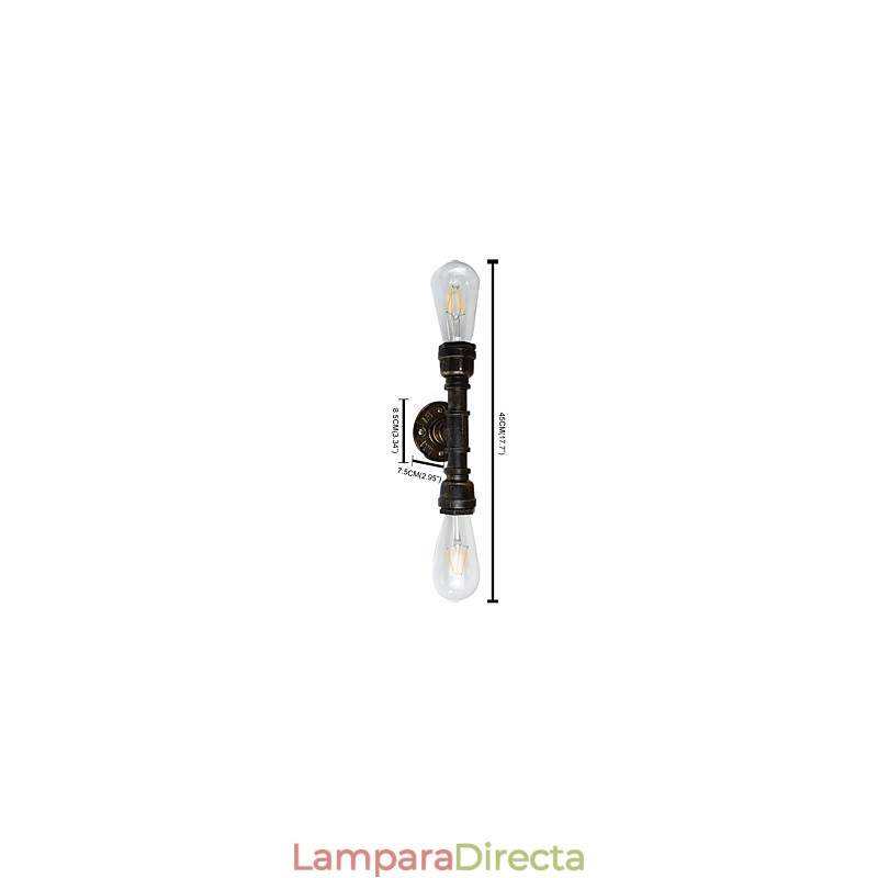 Aplique de pared rústico tradicional clásico de latón antiguo para luz ambiental.