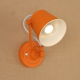 Lámpara de pared de acero pintado, estilo café americano negro, estilo retro, con sable de luz.