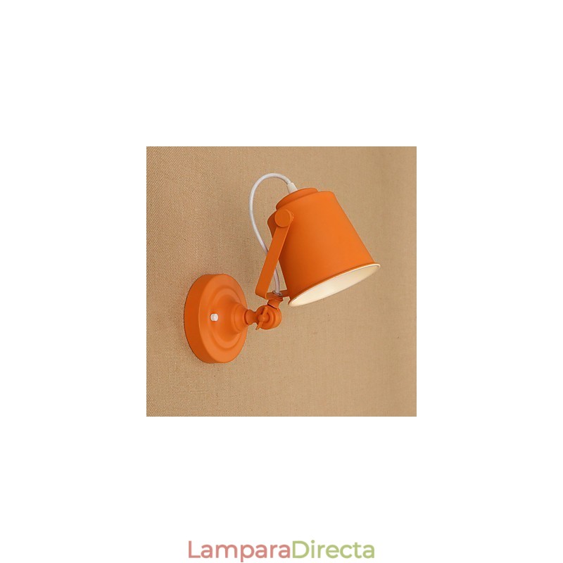 Lámpara de pared de acero pintado, estilo café americano negro, estilo retro, con sable de luz.