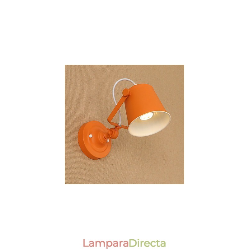 Lámpara de pared de acero pintado, estilo café americano negro, estilo retro, con sable de luz.