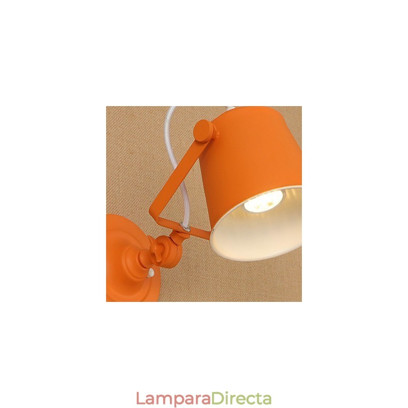 Lámpara de pared de acero pintado, estilo café americano negro, estilo retro, con sable de luz.