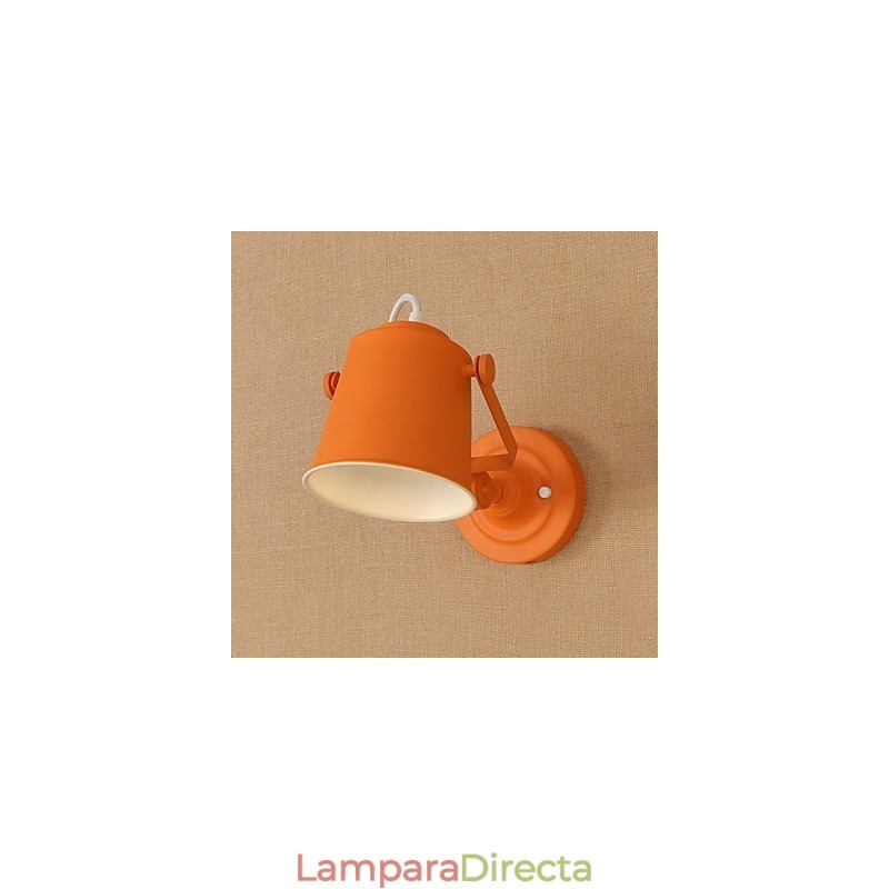 Lámpara de pared de acero pintado, estilo café americano negro, estilo retro, con sable de luz.