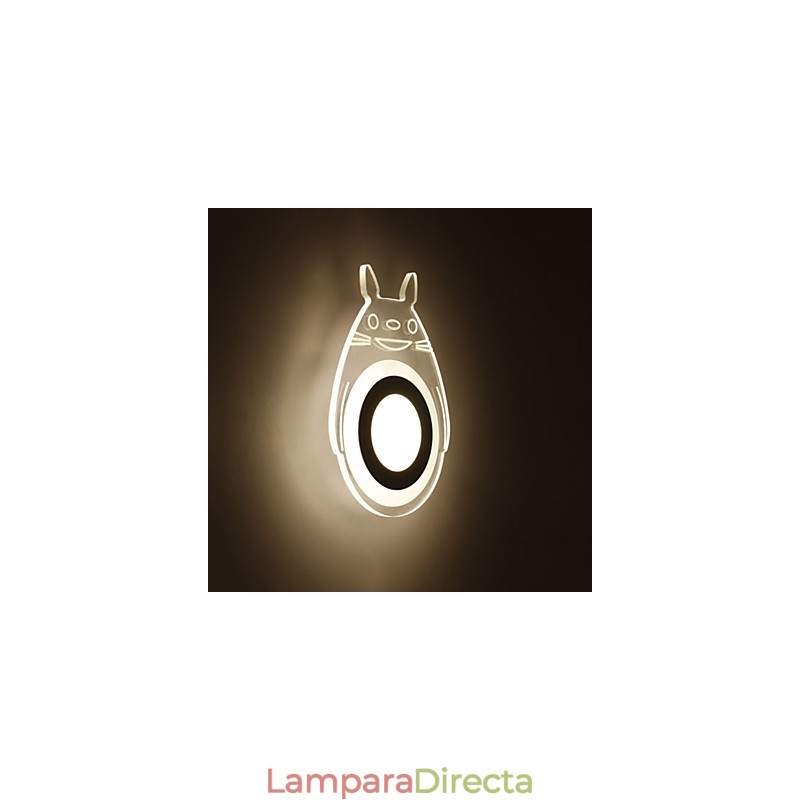 Lámpara de pared con función de pintura contemporánea moderna integrada para luz ambiental.
