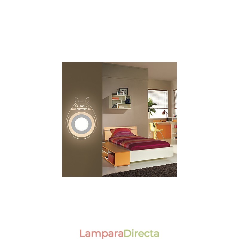 Lámpara de pared con función de pintura contemporánea moderna integrada para luz ambiental.