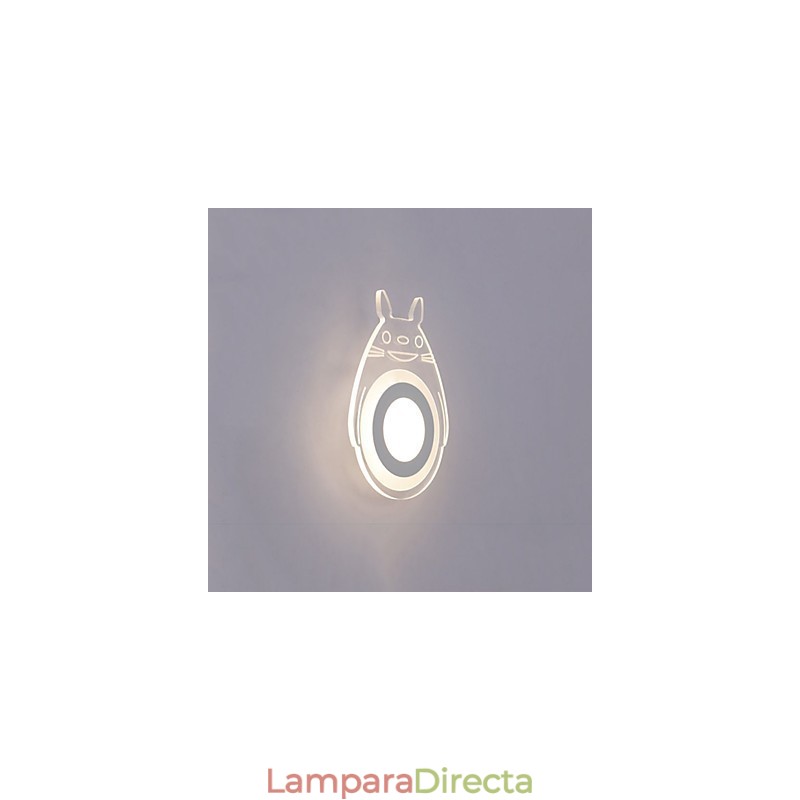 Lámpara de pared con función de pintura contemporánea moderna integrada para luz ambiental.