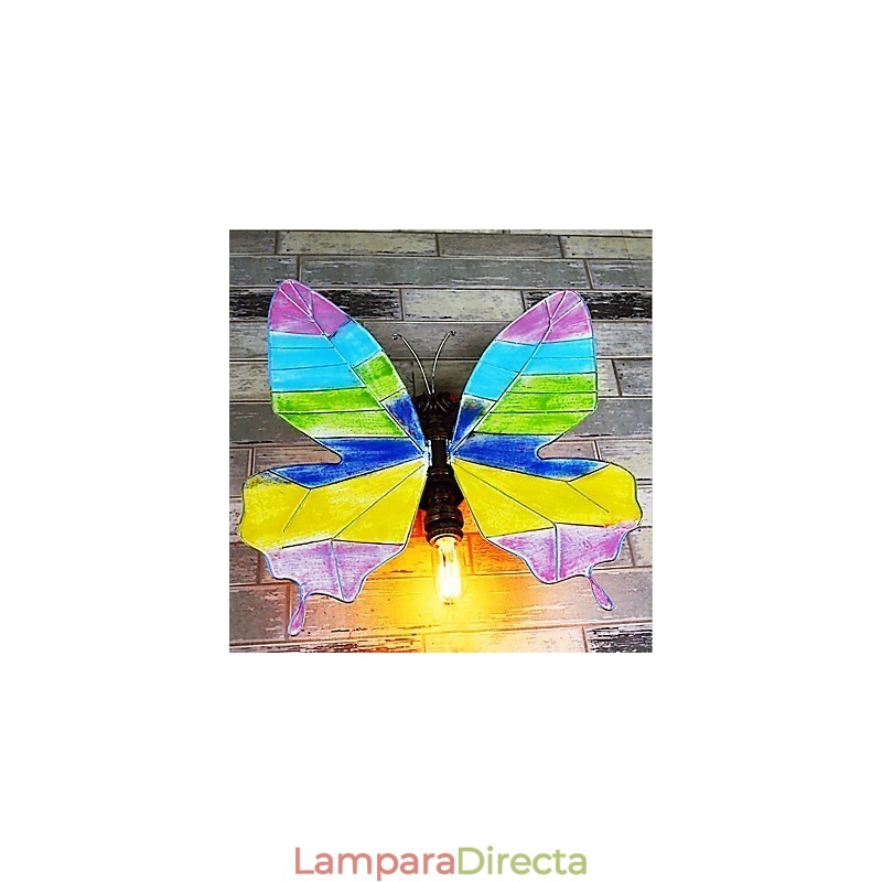 Pintura contemporánea moderna integrada para apliques de pared con luz ambiental.