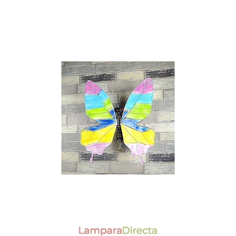 Pintura contemporánea moderna integrada para apliques de pared con luz ambiental.