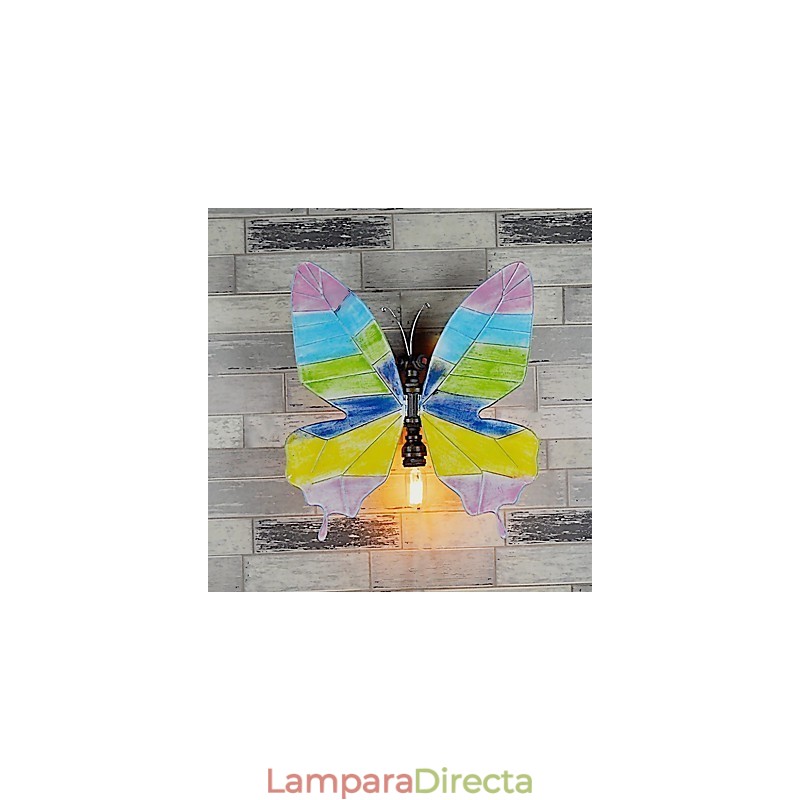 Pintura contemporánea moderna integrada para apliques de pared con luz ambiental.