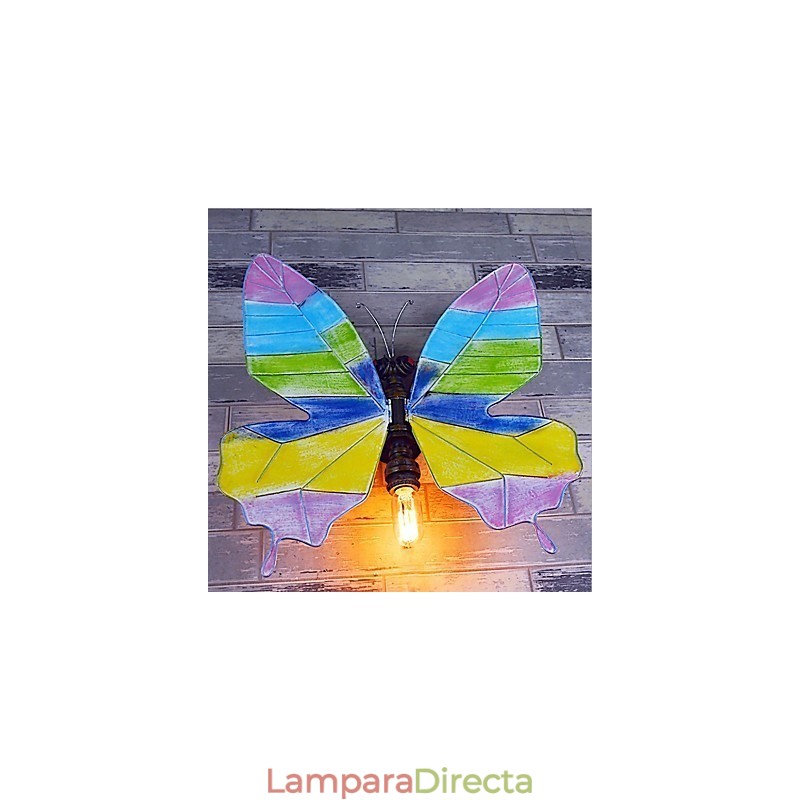 Pintura contemporánea moderna integrada para apliques de pared con luz ambiental.