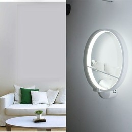 Lámpara de pared para dormitorio, lámpara de noche y personalidad creativa de la moderna lámpara de pared minimalista para pasillo y escalera circular.