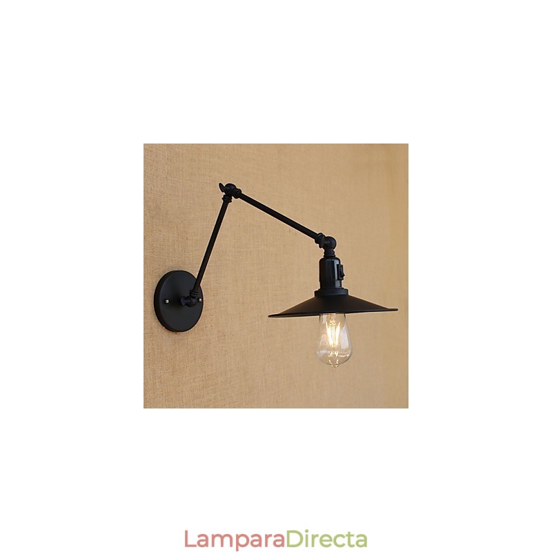 Lámpara de pared con brazo oscilante estilo mini con pintura retro campestre