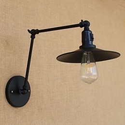 Lámpara de pared con brazo oscilante estilo mini con pintura retro campestre