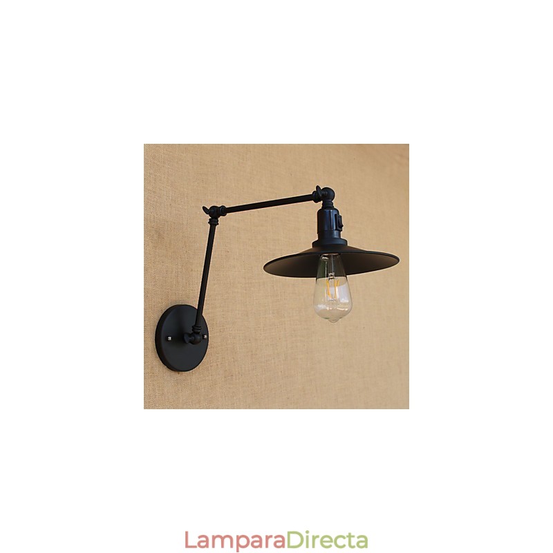 Lámpara de pared con brazo oscilante estilo mini con pintura retro campestre