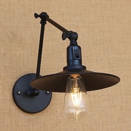 Lámpara de pared con brazo oscilante estilo mini con pintura retro campestre