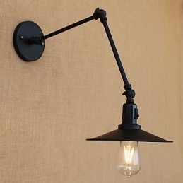 Lámpara de pared con brazo oscilante estilo mini con pintura retro campestre