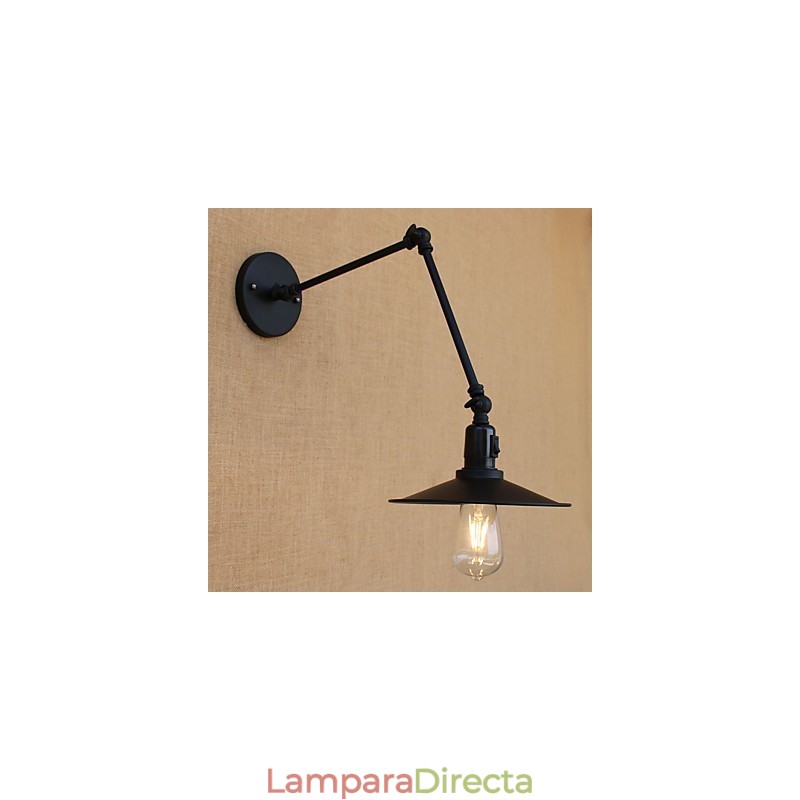 Lámpara de pared con brazo oscilante estilo mini con pintura retro campestre