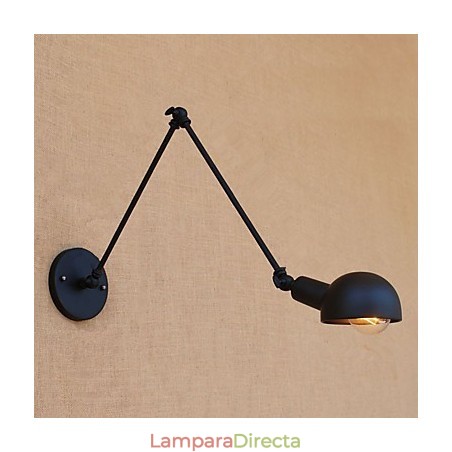 Aplique de pared con luz ambiental y protección ocular con brazo oscilante estilo mini, con pintura rústica vintage sencilla Aplique de pared con luz ambiental y protección ocular con brazo oscilante estilo mini, con pintura rústica vintage sencilla