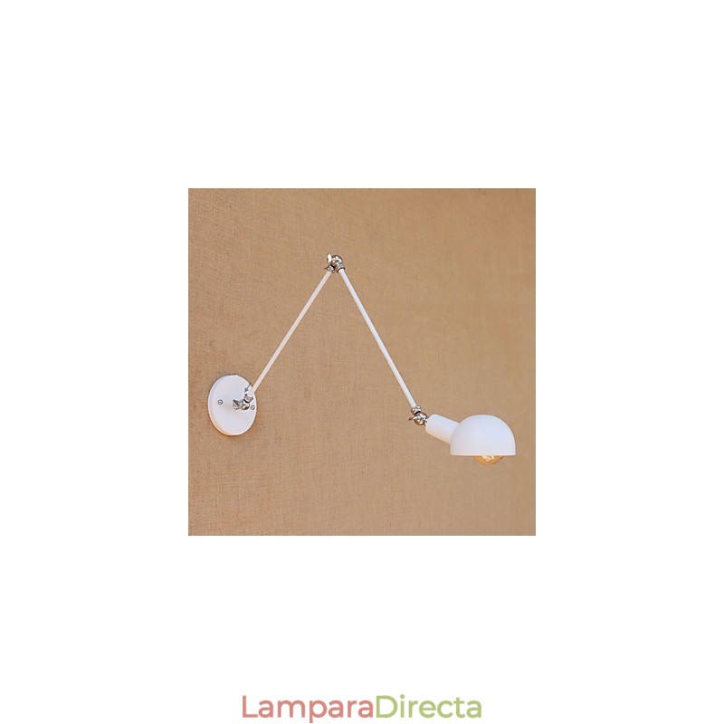 Aplique de pared con luz ambiental y protección ocular con brazo oscilante estilo mini, con pintura rústica vintage sencilla