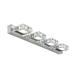 Lámpara de tocador de baño, espejo de maquillaje de cristal, 4 luces, iluminación para baño y dormitorio