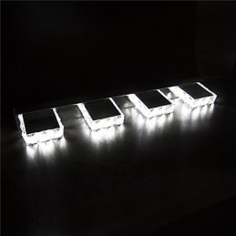 Lámpara de tocador de baño, espejo de maquillaje de cristal, 4 luces, iluminación para baño y dormitorio