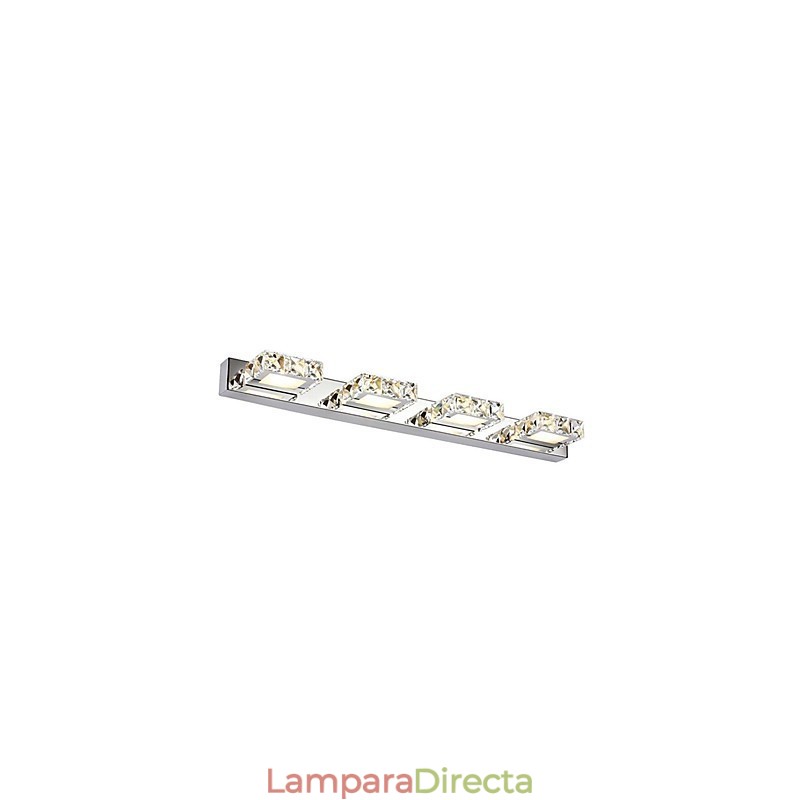 Lámpara de tocador de baño, espejo de maquillaje de cristal, 4 luces, iluminación para baño y dormitorio