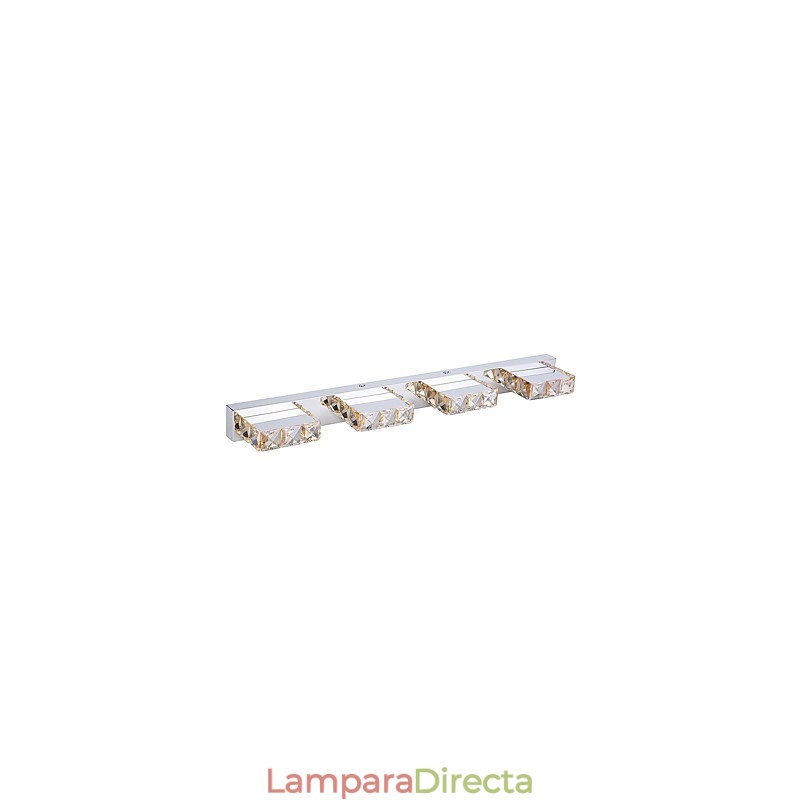 Lámpara de tocador de baño, espejo de maquillaje de cristal, 4 luces, iluminación para baño y dormitorio
