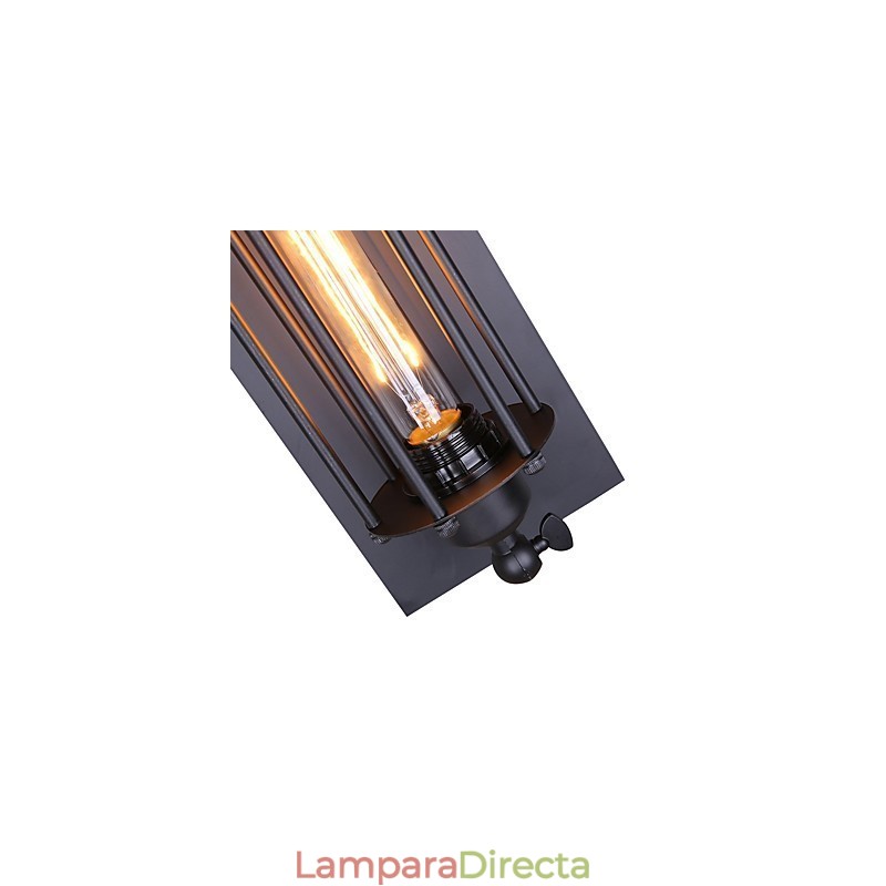 Aplique de pared con luz ambiental estilo mini con pintura retro vintage de estilo rústico de Lodge