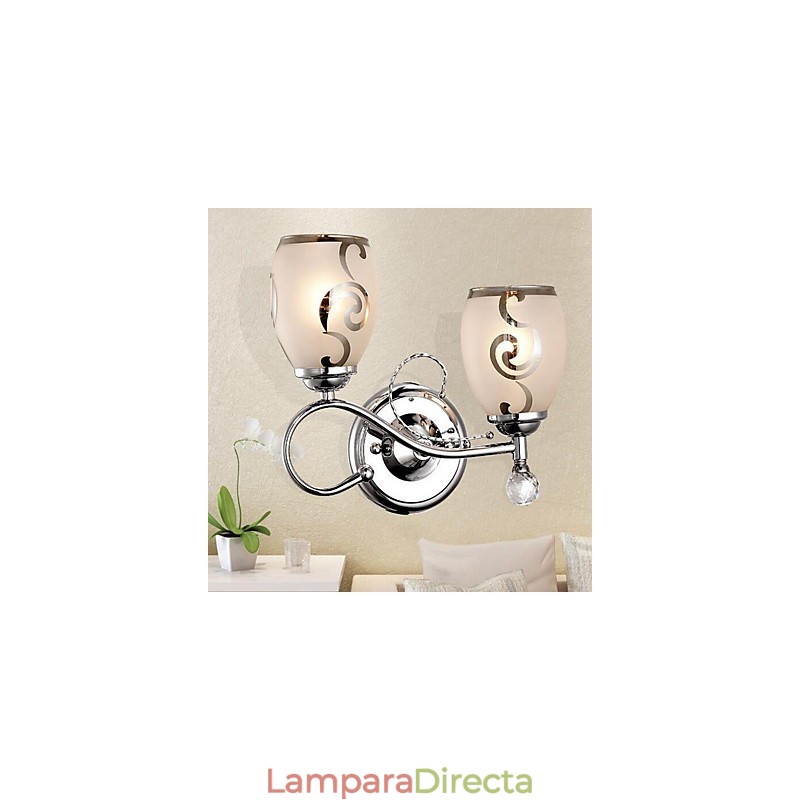 Otra característica simple para apliques de pared con luz ambiental de cristal