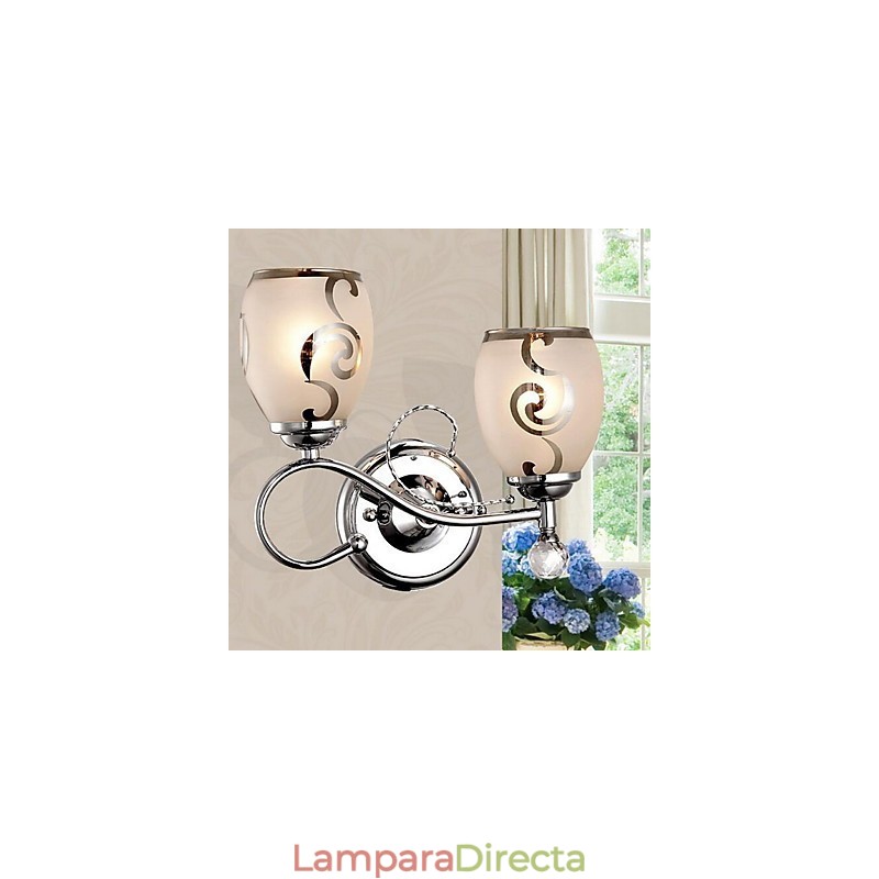 Otra característica simple para apliques de pared con luz ambiental de cristal
