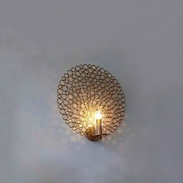Pintura contemporánea moderna y contemporánea para apliques de pared con luz ambiental