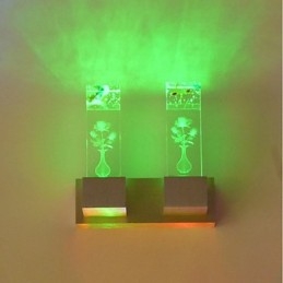 Apliques de pared con luz ambiental de estilo mini, multicolor, novedosos, lámpara de pared con luz rosa