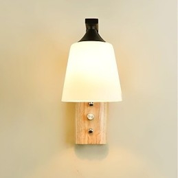 Apliques de pared con luz ambiental de estilo campestre simple para proteger los ojos, luz de pared, nuevo estilo chino moderno minimalista creativo para dormitorio y mesita de noche.