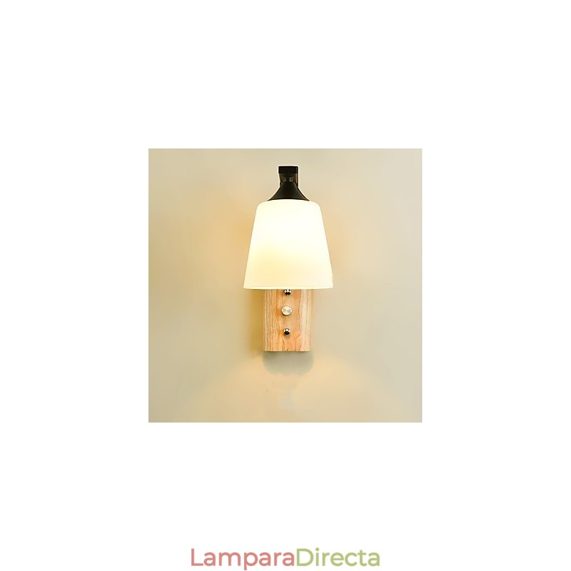 Apliques de pared con luz ambiental de estilo campestre simple para proteger los ojos, luz de pared, nuevo estilo chino moderno minimalista creativo para dormitorio y mesita de noche.