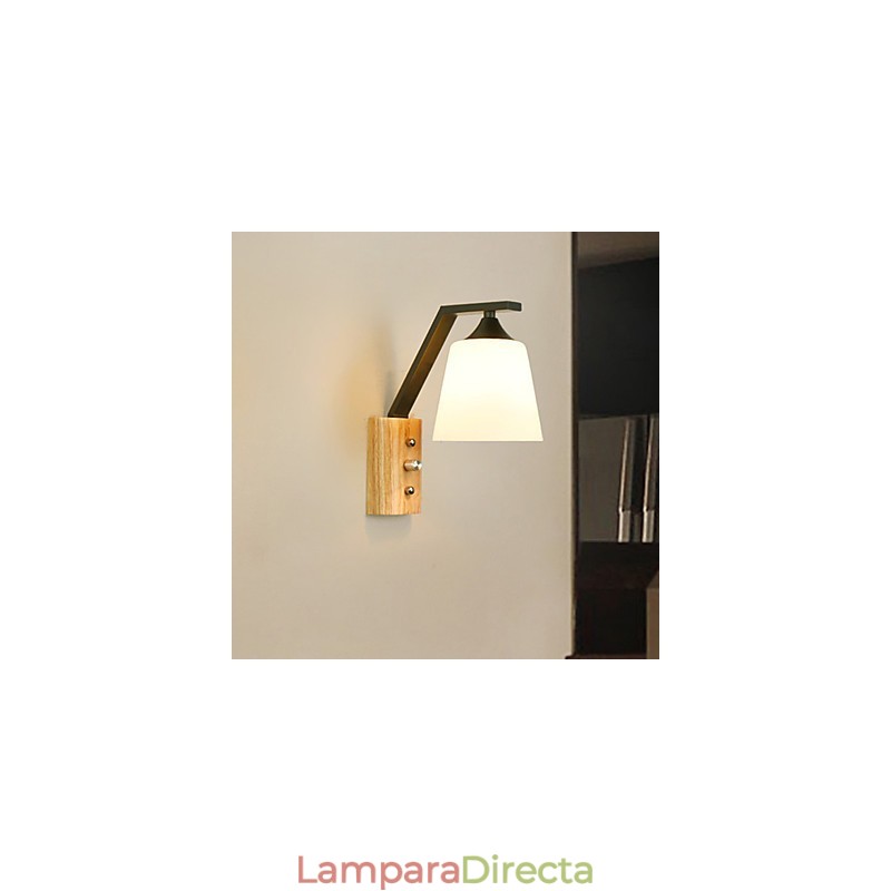 Apliques de pared con luz ambiental de estilo campestre simple para proteger los ojos, luz de pared, nuevo estilo chino moderno minimalista creativo para dormitorio y mesita de noche.