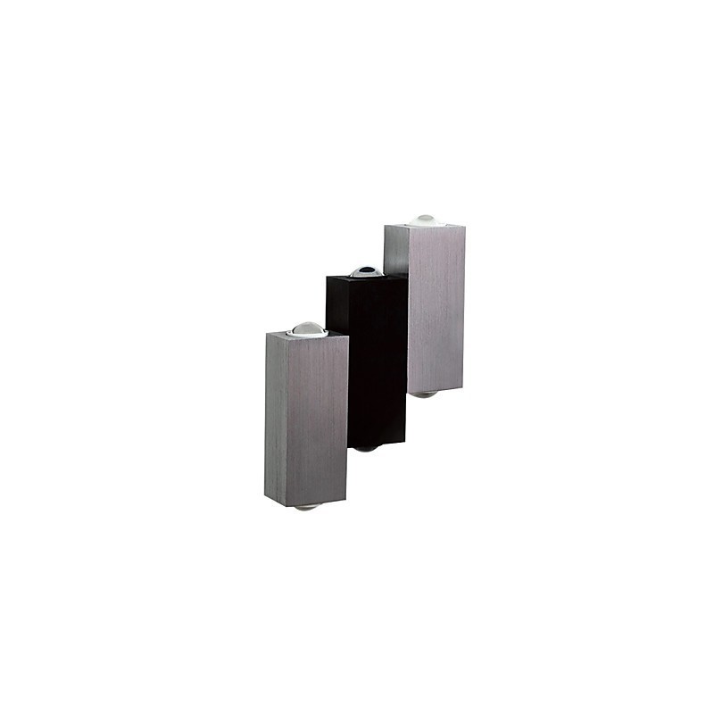 Lámpara de pared empotrada moderna y contemporánea con acabado cepillado para iluminación ambiental.