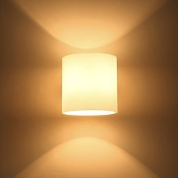 Aplique de pared con luz descendente de estilo mini, lámpara de noche de madera de troncos para dormitorio, con protección para los ojos, estilo campestre novedoso