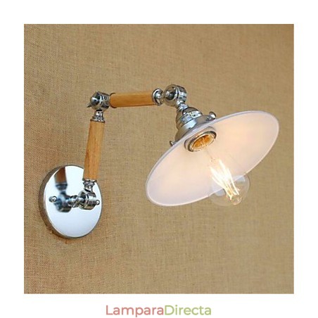 Lámpara colgante rústica estilo rústico estilo rústico con luz ambiental en cromo para brazo oscilante. Lámpara colgante rústica estilo rústico estilo rústico con luz ambiental en cromo para brazo oscilante.
