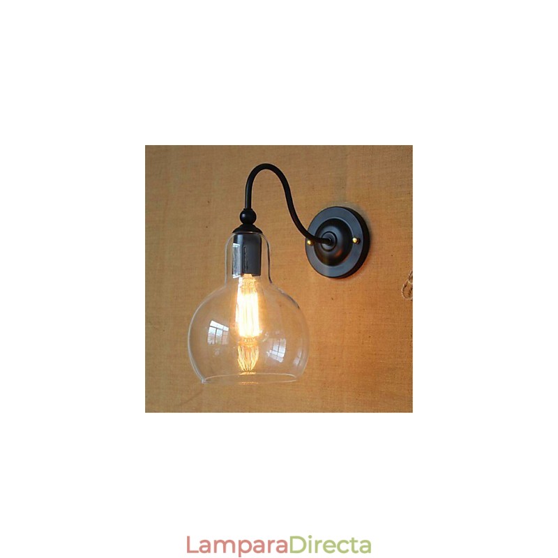 Acabado moderno y contemporáneo de óxido negro para luz ambiental de brazo oscilante