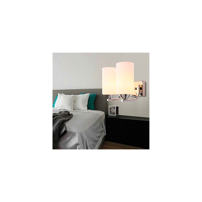 Lámpara de pared doble sencilla y cálida para sala de estar, dormitorio, pasillo, balcón