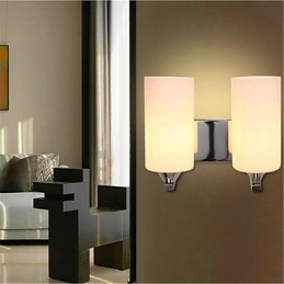 Lámpara de pared doble sencilla y cálida para sala de estar, dormitorio, pasillo, balcón